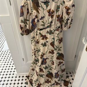 Alemais Cream Puff Sleeve Gown with Square Neck